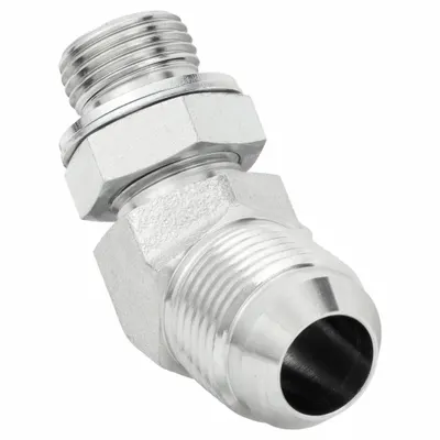 ADAPTALL Hydraulic Hose Adapter: 1 in x 1 in Fitting Size, Male x Male, JIC x BSPP - BSPP-to-JIC Steel Hydraulic Hose Adapters