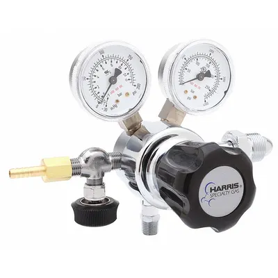 HARRIS Specialty Gas Regulator: Single Stage, CGA 346 Inlet, 1/4" NPT M Outlet - Air & Inert Gas Regulators
