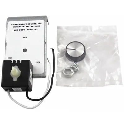 TJERNLUND Speed Control: Dial, 1 Switches or Dials, 115V AC, Steel Plate, Silver Plate - Dial Fan Speed Controls