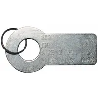 DAYTON ID Tag: ID Tag, 99/100 in Inside Dia, Chain Slings, 2 3/8 in Overall Lg, 1 1/4 in Overall Wd (MPN 5WRU1)