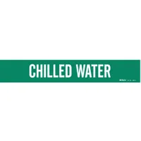 Pipe Marker: Chilled Water, Green, White, Fits 2 1/2 to 7 7/8 in Pipe O.D., 1 Pipe Markers (MPN 7045-1)