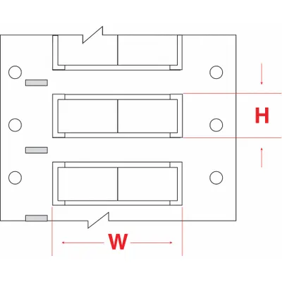 BRADY Sleeve Label: 1 in x 1 in, Polyolefin, White (Matte) - Brady Precut Sleeve Label Rolls