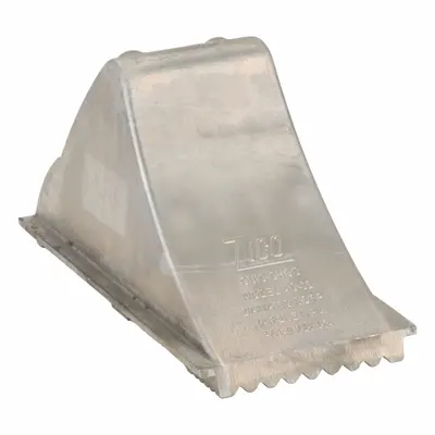 ZICO Wheel Chock: Aluminum, 32 in Max Compatible Wheel Dia, 50,000 lb Vehicle Wt - Max - Lightweight Cold-Resistant Aluminum Wheel Chocks