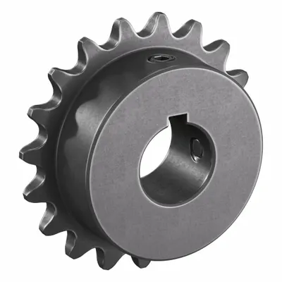 TSUBAKI Single Strand Sprocket: 35, For 3/8 in Chain Pitch, 3/4 in Bore Dia, 19 Teeth - Size 35 Fixed-Bore Roller Chain Sprockets