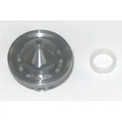 Replacement fluid nozzle for air sprayers, compatible with model FLG4-488-K. Includes a seal kit. Used to control paint or coating flow in finishing applications.