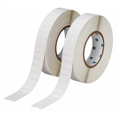 BRADY Pre-Cut Label Stock Roll: 1/2 in x 1 in, 1 13/64 in x 1/2 in, Polyimide - Brady Precut Label Rolls
