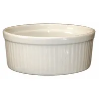 ITI Fluted Ramekin: 8 oz Capacity, Vitrified Stoneware, White, Microwaveable, Dishwasher Safe (MPN RAMF-10-AW)