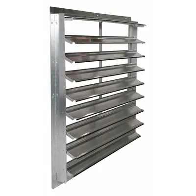 Dayton 42 in H x 42 in W Single Panel Wall-Mount Backdraft Damper - Wall-Mount Backdraft Dampers