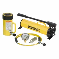 ENERPAC Cylinder and Hand Pump Set: 25 ton Cylinder Nominal Capacity, 14 1/4 in Cylinder Stroke, P80 (MPN SCR2514H)