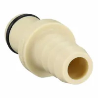 Quick Connection Coupling: Straight, 3/8 in ID Size, Barbed x Barbed, Polypropylene, Almond (MPN PLC2200612)