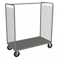 DURHAM MFG Stock Cart: 1,600 lb, Overall Dim. 30 in L x 60 in W x 69 in H, Fixed, 1 Shelves, Rubber (MPN W2ST-306068-1-8MR95)