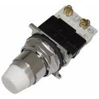 EATON Illuminated Push Button: Illuminated, Extended Profile, Metallic, 30 mm, 1NO/1NC (MPN 10250T397LWD24-1)