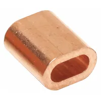 BIRD BARRIER Copper Ferrule: Netting Cable Ferrules, Copper, Copper, 3/4 in Overall Lg, 100 PK (MPN nc-n100)
