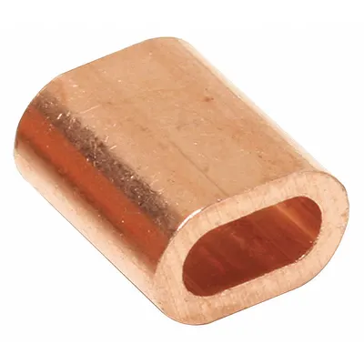 BIRD BARRIER Copper Ferrule: Netting Cable Ferrules, Copper, Copper, 3/4 in Overall Lg - Bird Control Netting Accessories