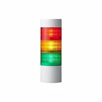 PATLITE Tower Light Assembly: 3 Tier, Sounder Tier Included, IP69K, Amber/Green/Red, Direct Wire (MPN LR10-302WJBW-RYG)