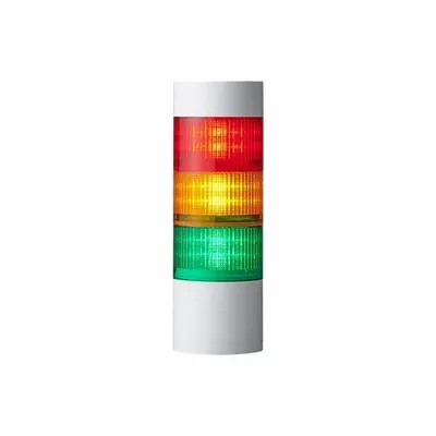 PATLITE Tower Light Assembly: 3 Tier, Sounder Tier Included, IP69K, Amber/Green/Red - Three-Tier Tower Light Assemblies