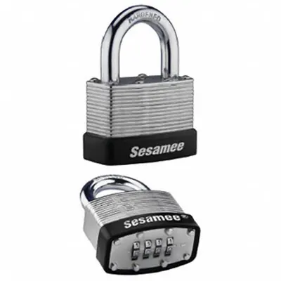 SESAMEE 437L Long Shackle Combination Padlock - Long Shackle Combination Padlocks