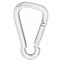 This load-rated spring snap features a solid gate and a working load limit of 1,320 lb. It is intended for non-lifting applications such as securing loads or tethering equipment where a high-strength connection is required