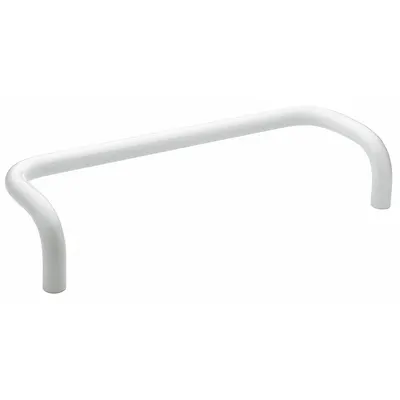 ELESA Pull Handle: Threaded Holes, Aluminum, White, M8 Screw Size, 0.79 in - Standard Pull Handles