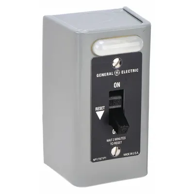 GE Manual Motor Starter: Non-Reversing, 2 Poles, 16 A, Thermal Protection - Enclosed Non-Reversing Starters with Thermal Overloads