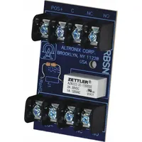 The ALTRONIX RBSN is a sensitive relay module with a 15mA coil and DPDT contacts, operating on 12/24V DC input. Constructed from phenolic/fiberglass material, it serves as a switching or control interface in power supply systems. Typical applications include low-power signal switching in industrial control panels and security systems