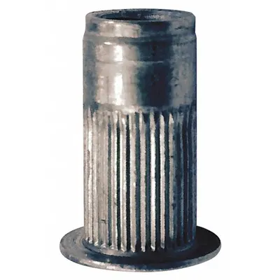AVK Rivet Nut: M6-1.00 Thread Size, 17.3 mm Overall Lg, 9.9 mm Insert Dia, Round - Twist-Resistant Rivet Nuts