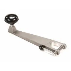 Replacement baffle handle assembly for HOBART HCM450 food mixers. Controls baffle position during mixing operations. Constructed to original specifications for proper fit and function.