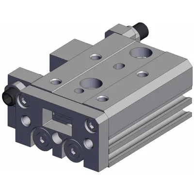 SMC Air Slide Table: 10 mm Stroke Lg, 6 mm Bore Dia, Mfr Part # MXS6-10A, MXS Series - Pneumatic Slide Tables