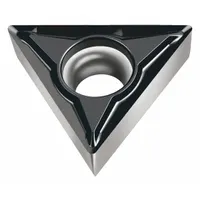 Triangle (T) indexable turning insert for precision turning, facing, and profiling. Designed for finishing operations on metal workpieces. Grade WSM20S with chipbreaker geometry