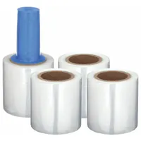 GOODWRAPPERS Stretch Wrap Film: 80 ga Gauge, 3 in Overall Wd, 1,000 ft Overall Lg, Clear, 4 PK