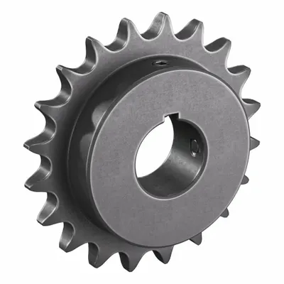 TSUBAKI Single Strand Sprocket: 50, For 5/8 in Chain Pitch, 1 1/4 in Bore Dia, 20 Teeth - Size 50 Fixed-Bore Roller Chain Sprockets