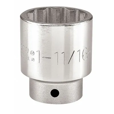 PROTO Socket: SAE, 3/4 in Drive Size, 1 11/16 in Socket Size, 12-Point, Std, Satin - 3/4" Drive Hand Sockets