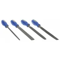 File Set: 8 in Flat Wood Rasp/8 in Half Round/8 in Half Round Wood Rasp/8 in Round, Includes Handle