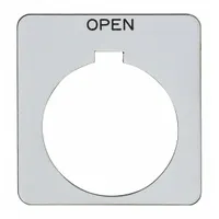 Legend Plate: 30 mm Panel Mounting Size, Square, 1 13/16 in Overall Ht x 1 13/16 in Overall Wd (MPN 9001KN209WP)
