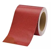Reflective Tape: Construction/Emergency Vehicles/Utility, Red, 6 in Wd, 50 yd Lg, Acrylic (MPN 18715)