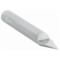 Carbide tipped-off engraving tool with a 30° tip angle and 0.02" tip diameter for producing fine, clean lines. Suitable for precision marking, labeling, and engraving on metals, plastics, and composites in industrial part identification and nameplate applications