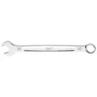 MILWAUKEE Combination Wrench: Steel, Chrome, 30 mm Head Size, 15 3/8 in Overall Lg, Std (MPN 45-96-9530)