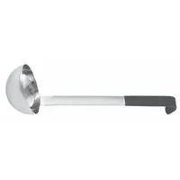 VOLLRATH Jacob's Pride Ladle: 2 oz Capacity, Stainless Steel, Black, NSF Certified, Unfinished (MPN 4980220)