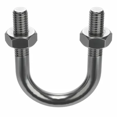 Standard U-Bolt: 3/8"-16 Thread Size, For Pipe Size 3/4 in, 2 1/4 in Inside Ht - Standard U-Bolts