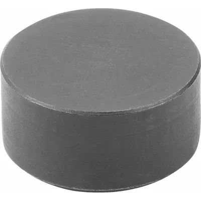 KIPP Rear-Mount Insert w/Flat Face: 20 mm Dia, M6, 12 mm Ht - Rear-Mount Steel Inserts with Flat Face