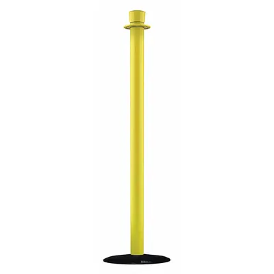 LAWRENCE METAL Urn Top Rope Post: Urn, 36 in Post Ht, Steel, Tapered, 36 in to 40 in - Tapered-Top Rope Barrier Receiver Posts
