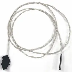 Plastic temperature sensor probe for use with bulk tray dryers. Measures 28 inches in length with a 1/4 inch by 1/2 inch cross-section. Used to monitor temperature during freeze drying processes.