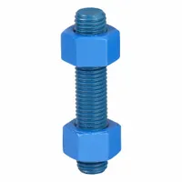 USA FASTENER Fully Threaded Stud: 7/8"-9 Thread Size, Steel, Grade B7, PTFE Coated, 4 PK (MPN B7-.875-4.5)