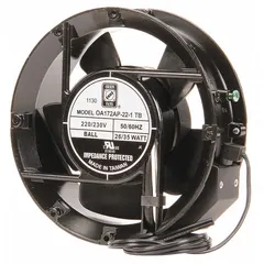WIEGMANN Axial Fan: 6 in Dia, 2 in Dp, Plastic, 230V AC, Lead Wires, 2,800 RPM_3,500 RPM Speed (MPN WA6AXFN2). Key specifications — IP Rating: Not Rated; Brand: WIEGMANN; Housing Material: Plastic.