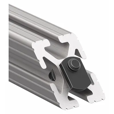 80/20 45° Support: 45° Support, 15 Series, 6 in x 1 1/2 in x 1 1/2 in, For 21/64 in Slot Wd - 45° Corner Supports