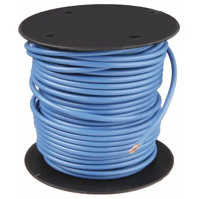 GROTE Primary Automotive Wire: GPT, 500 ft, 1 Conductor, 14 AWG, Blue, 60 V Volt - PVC-Insulated General Purpose Primary Wires
