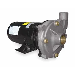 Straight centrifugal pump with a 1-1/2 hp motor, 230/460V AC, 110 ft max head, 1-1/2 in intake and 1-1/4 in discharge connections, ODP enclosure. Used for water transfer, circulation, and fluid handling in HVAC, irrigation, and plant maintenance.