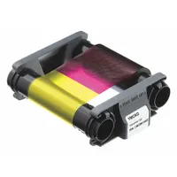 ID Card Printer Ribbon: Full Color, 100 Prints per Roll, 8 in Overall Ht, 2 1/2 in Overall Wd (MPN CBGR0100C)