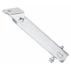 This rigid seismic bracing clamp is fabricated from galvanized carbon steel for corrosion resistance. It measures 11 1/2 inches in length and 1 7/8 inches in width, accommodating a 1/2-inch pipe or rod diameter. Used to secure piping and rod systems against seismic forces in commercial and industrial buildings.