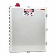 This multi-purpose pump control panel is designed for duplex pump applications in single-phase systems. It operates at 120/208/240V AC with a current range of 6 to 10 A, featuring a demand dose schedule and non-reversing control. The NEMA 4X enclosure provides protection in wet or corrosive environments. An audio alert output signals alarm conditions, making it suitable for wastewater, dewatering, and industrial fluid handling where reliable duplex pump sequencing is required.